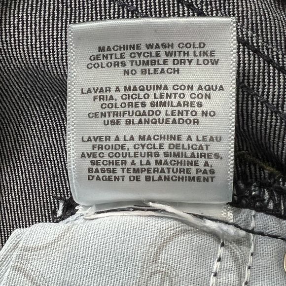 Bebe Premium Denim Skinny Jeans Dark Wash Gold Embroidered Monogram Women Sz 29 - Picture 12 of 12